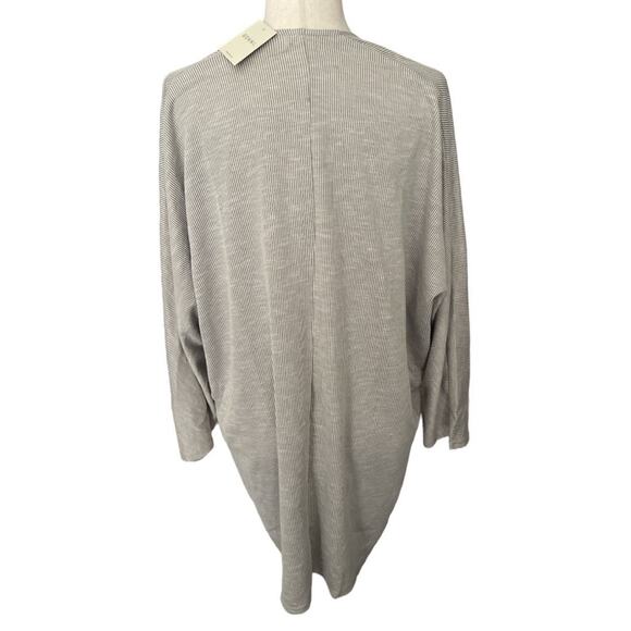 New Donni Ribbed Sandwash Open Front Cardigan - Picture 4 of 9